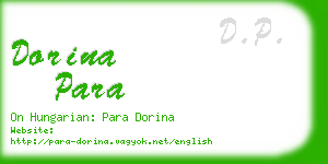 dorina para business card